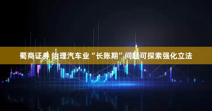 蜀商证券 治理汽车业“长账期”问题可探索强化立法